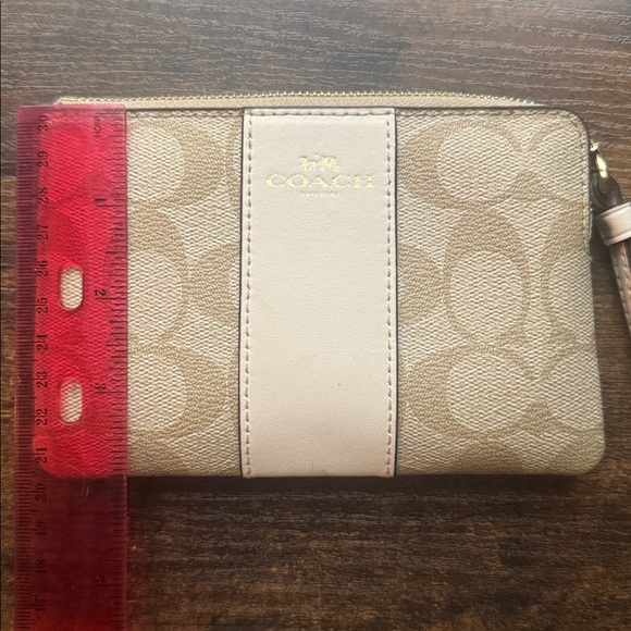 Coach Tan and Cream Wristlet - Picture 6 of 6